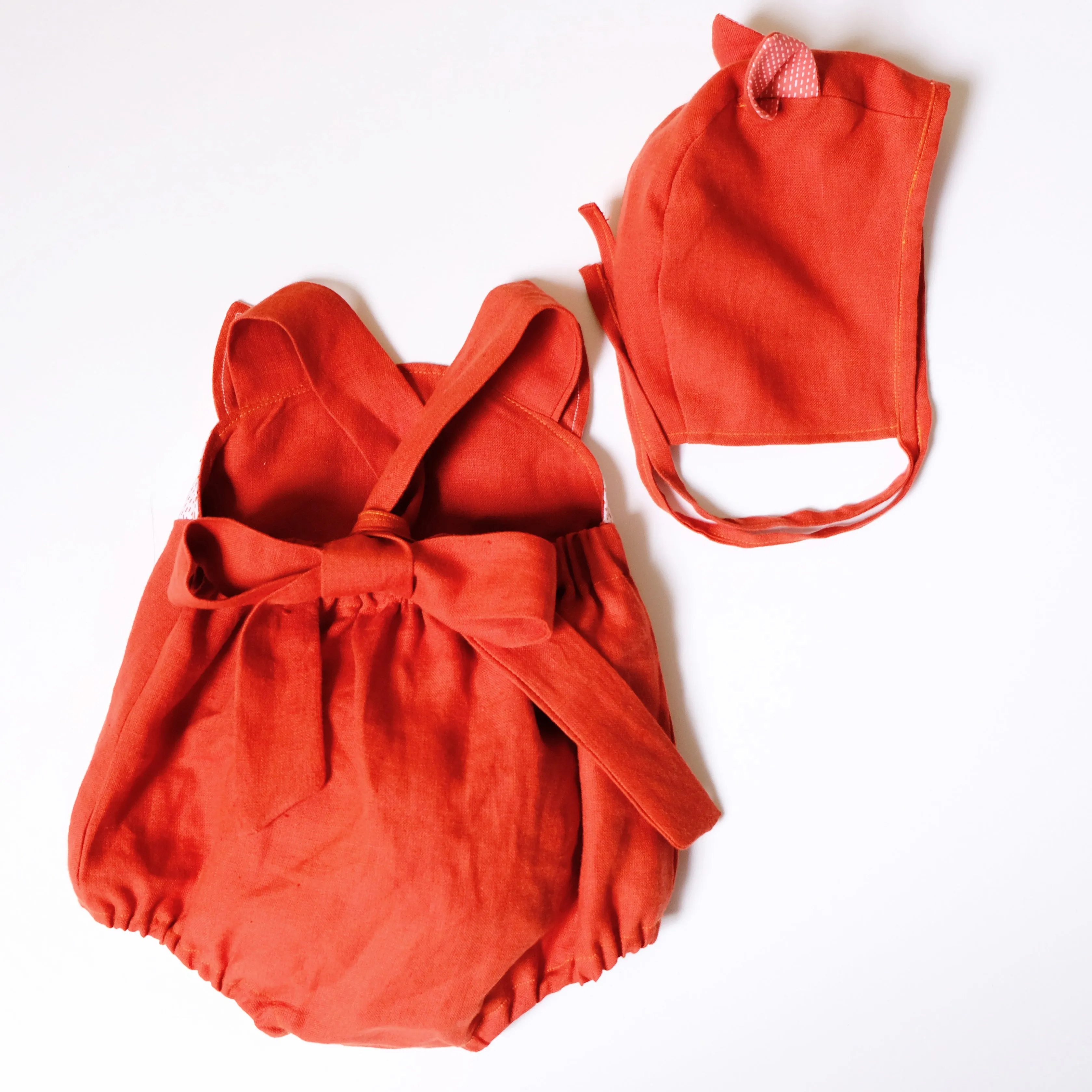 Cute Baby Fox animal romper with fox ears bonnet, baby shower gift