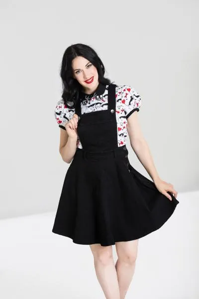 Dakota Pinafore Dress - Black -