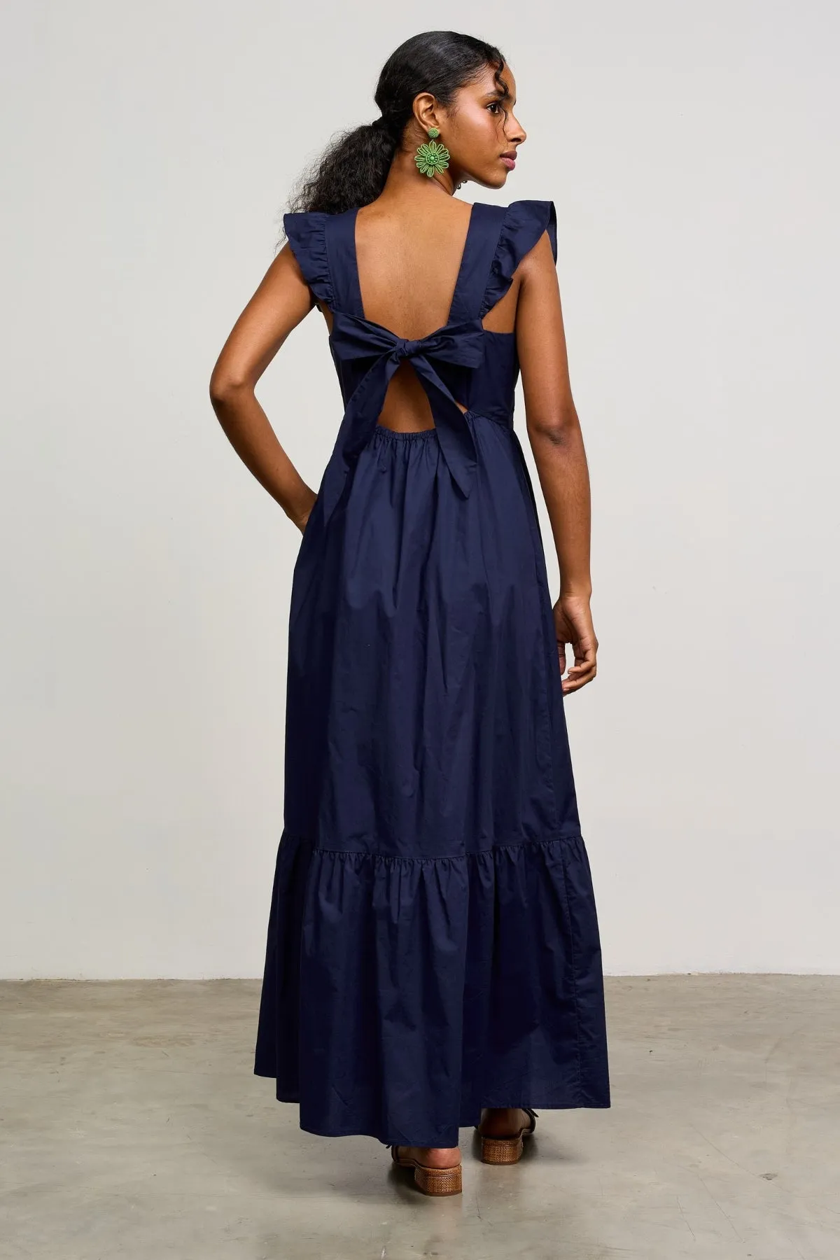 Debbie Tie Back Poplin Dress