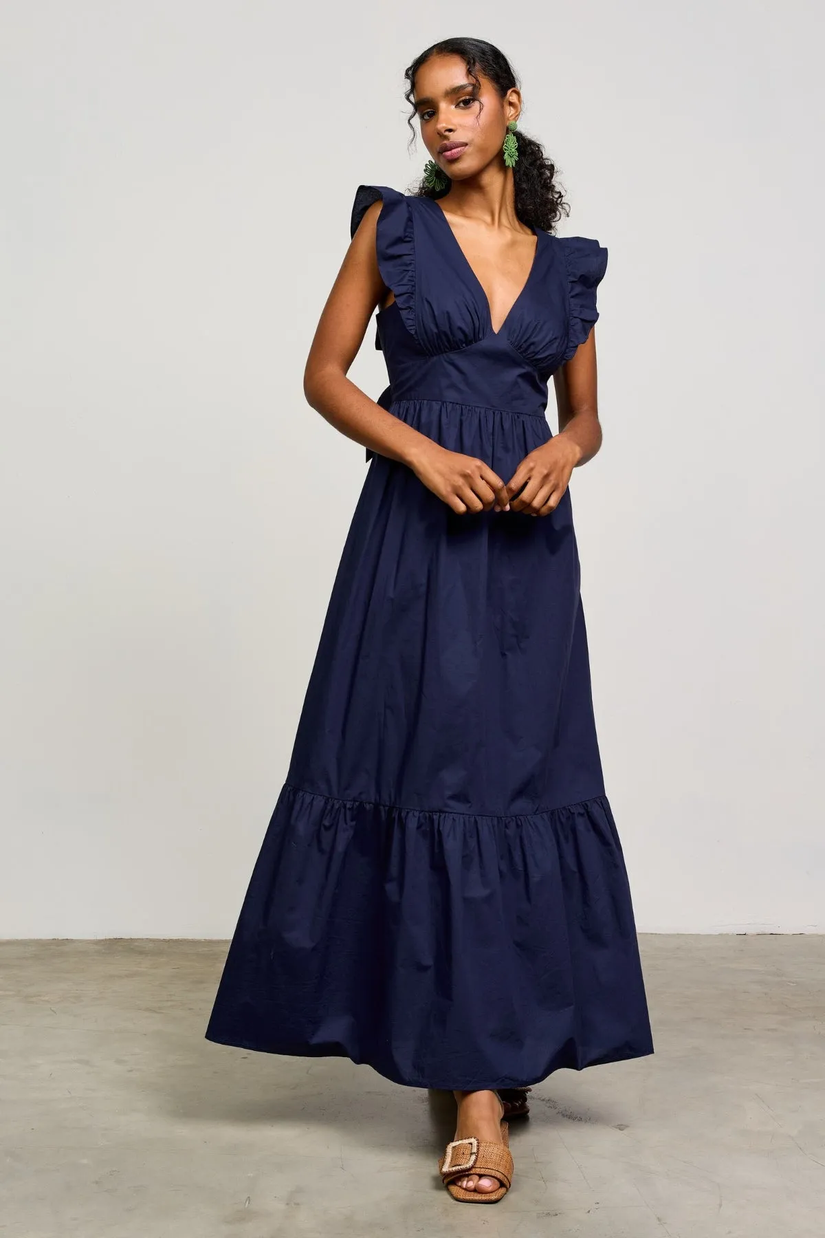 Debbie Tie Back Poplin Dress