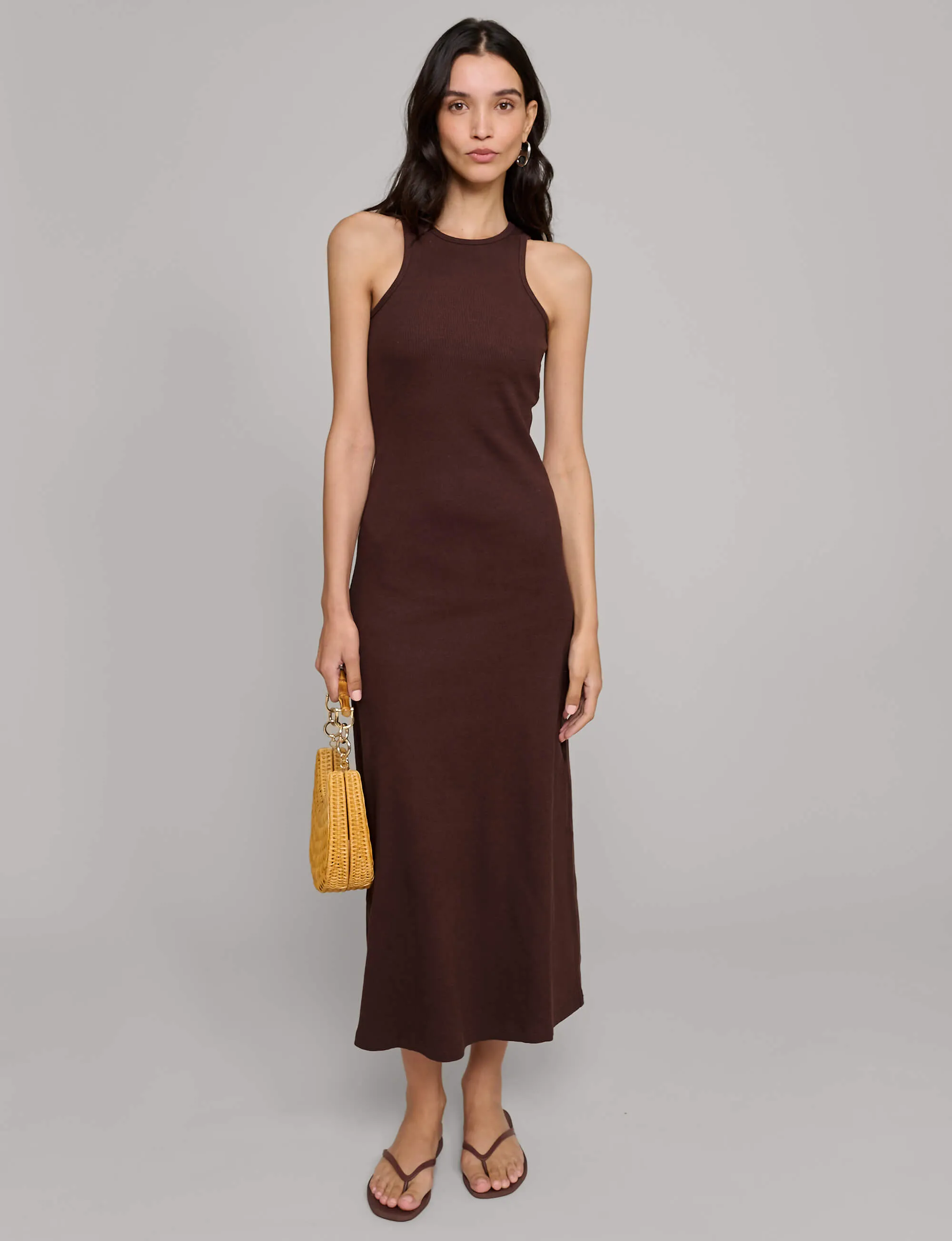 Delilah Cotton Ribbed Tank Dress
