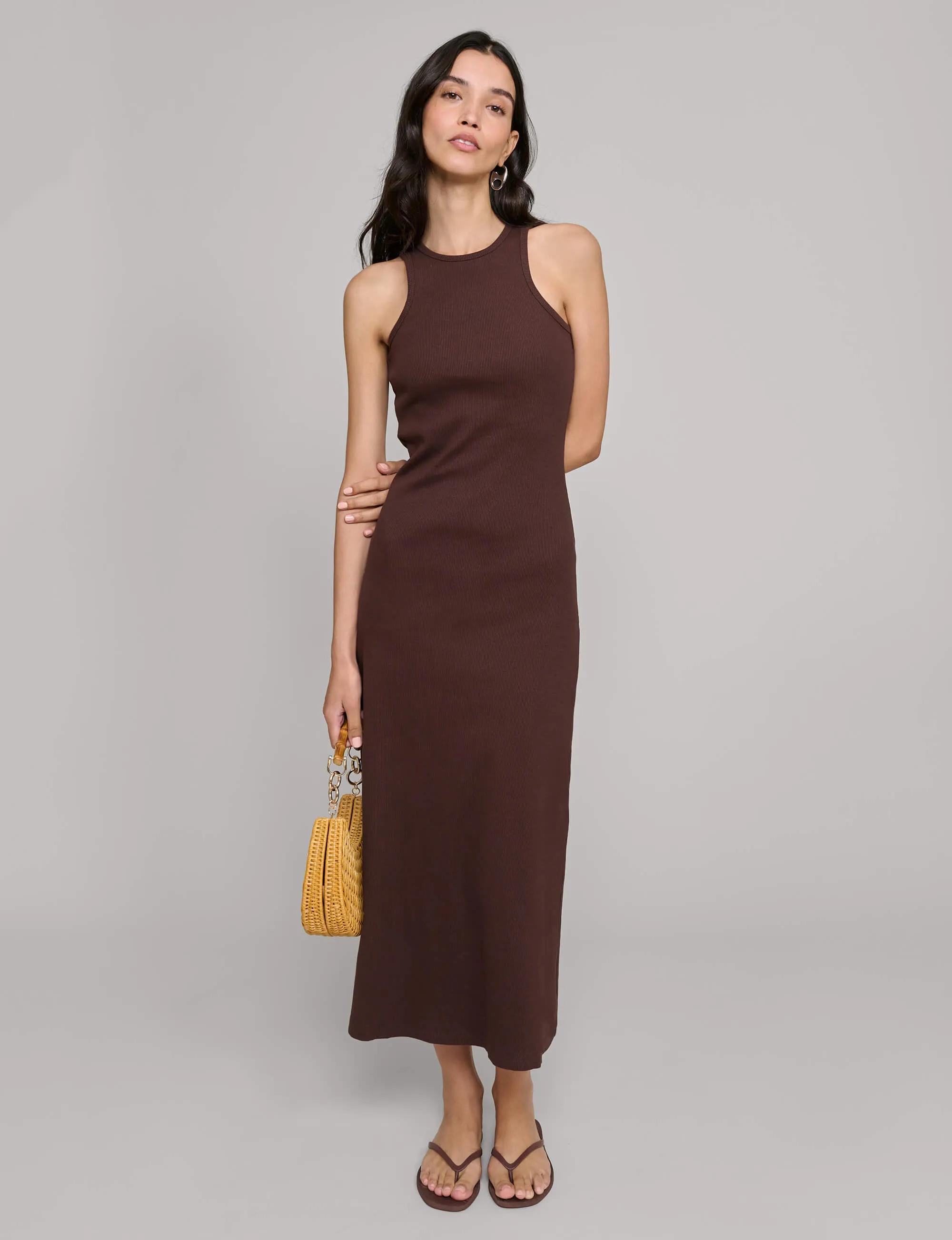 Delilah Cotton Ribbed Tank Dress