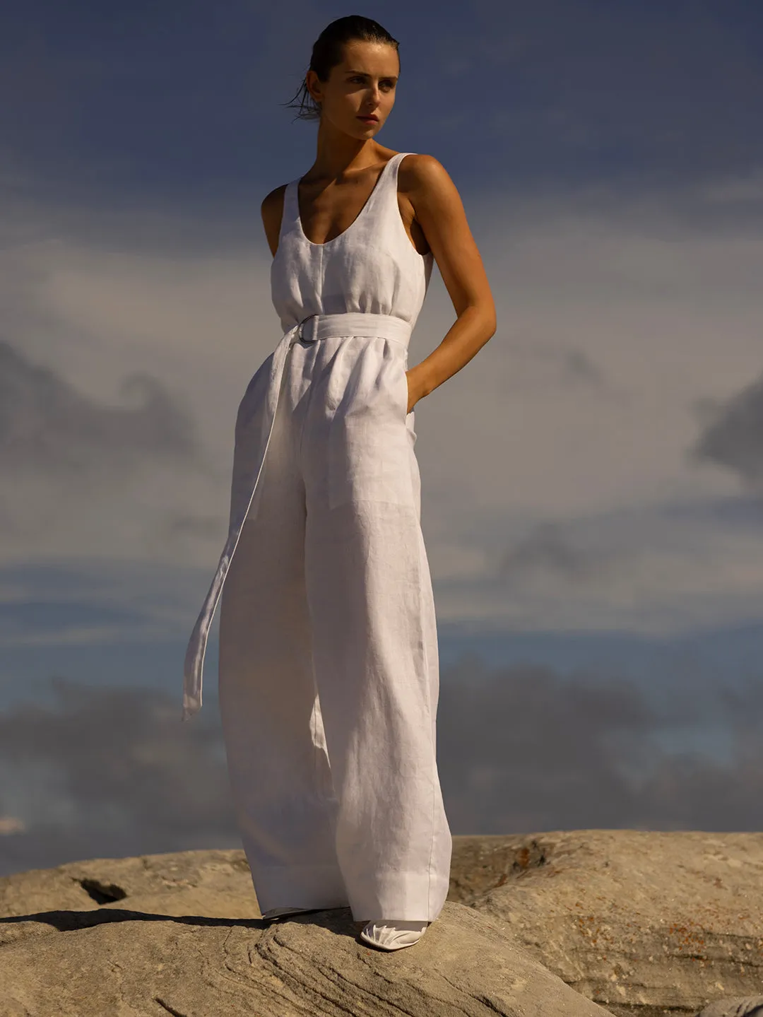 Delphi Jumpsuit - White