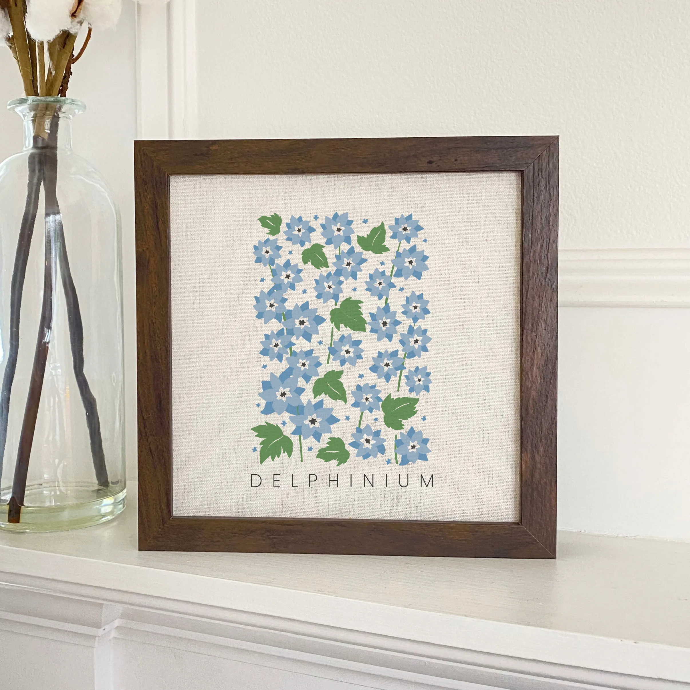 Delphinium (Garden Edition) - Framed Sign