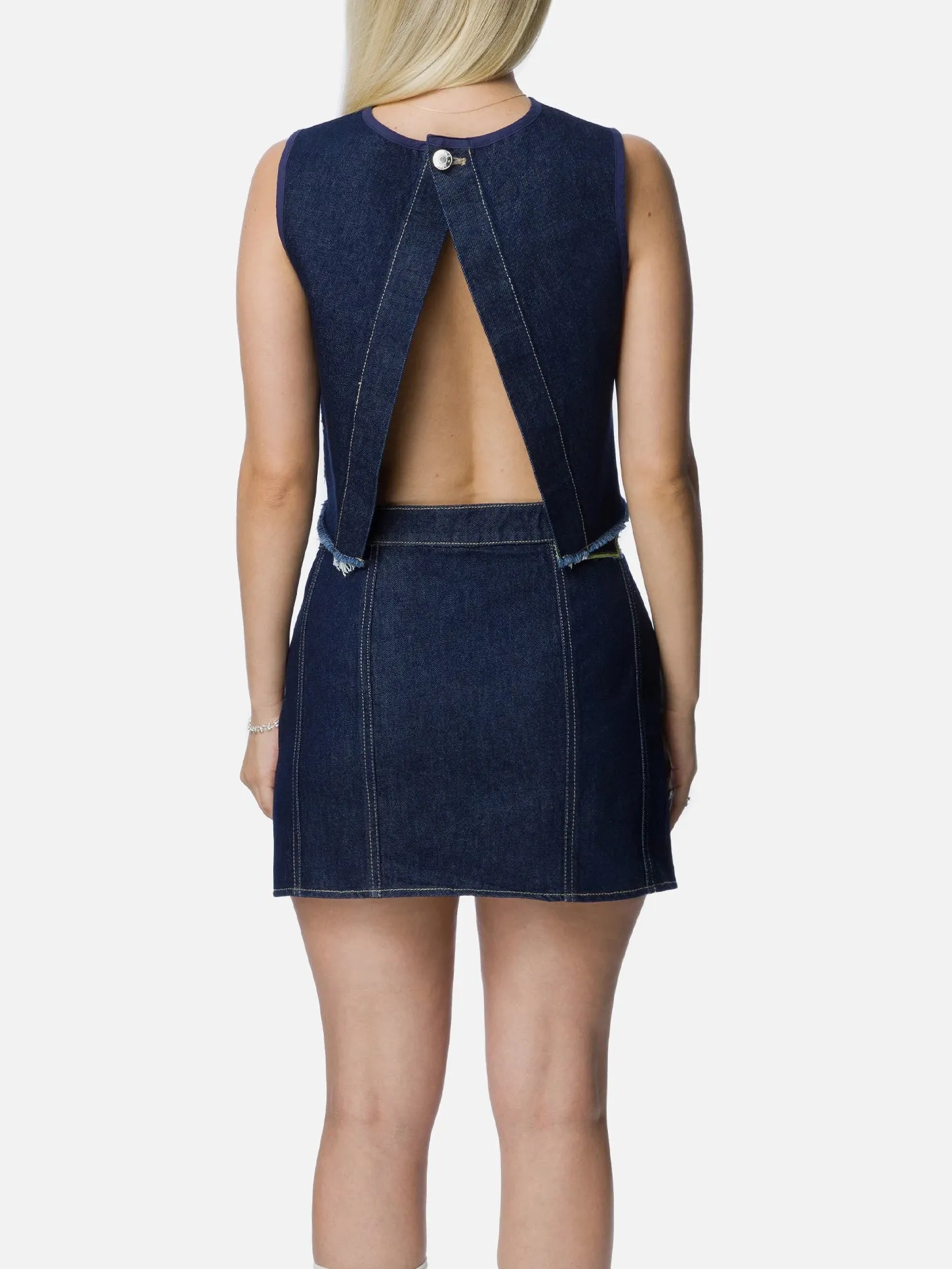 Denim Mini Etek - Mavi