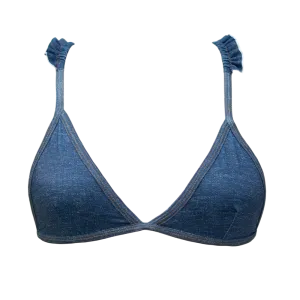 Denim Ruffle Lily Top