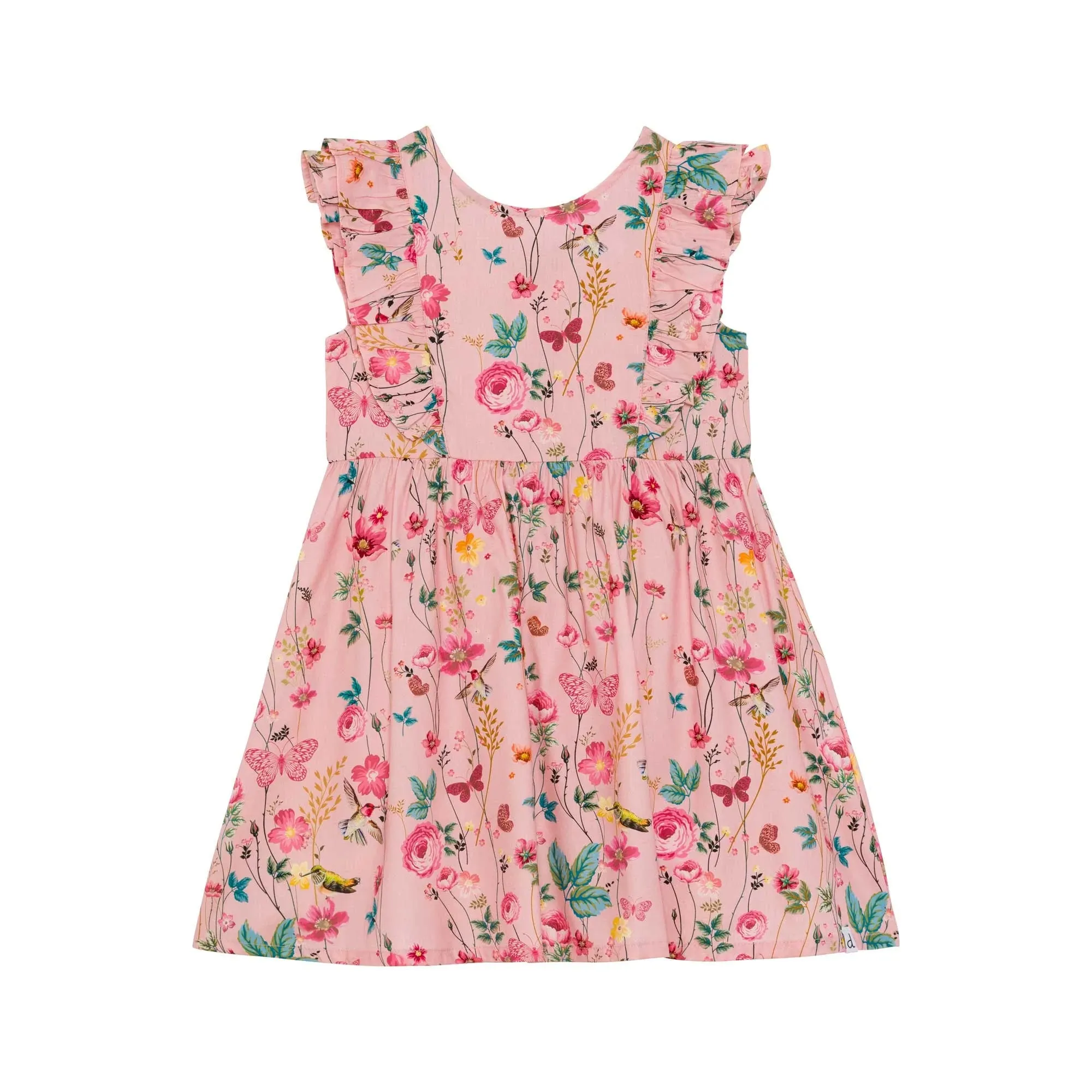 Deux par Deux Botanical Floral Frill Dress-Size 3