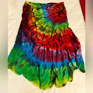 Dharma Trading Co Size 2X High Low Maxi Skirt Tye Dye Boho Hippie Festival Vibes
