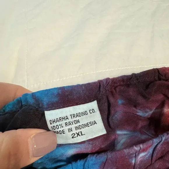 Dharma Trading Co Size 2X High Low Maxi Skirt Tye Dye Boho Hippie Festival Vibes