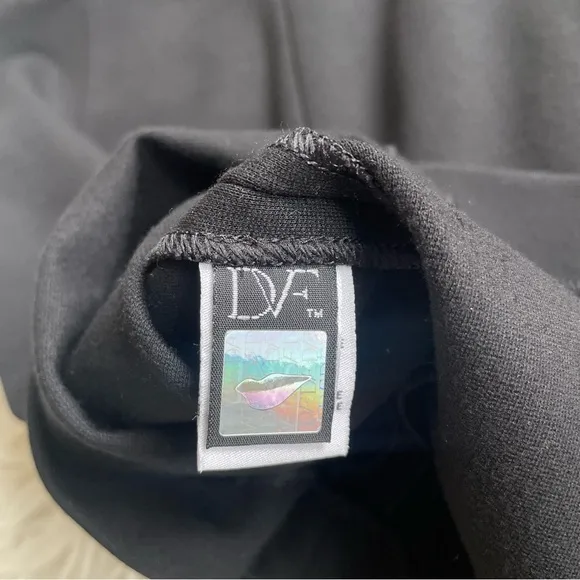 Diane Von Furstenberg DVF Black Stretch Ponte Kimmie Pencil Skirt EUC Size 8