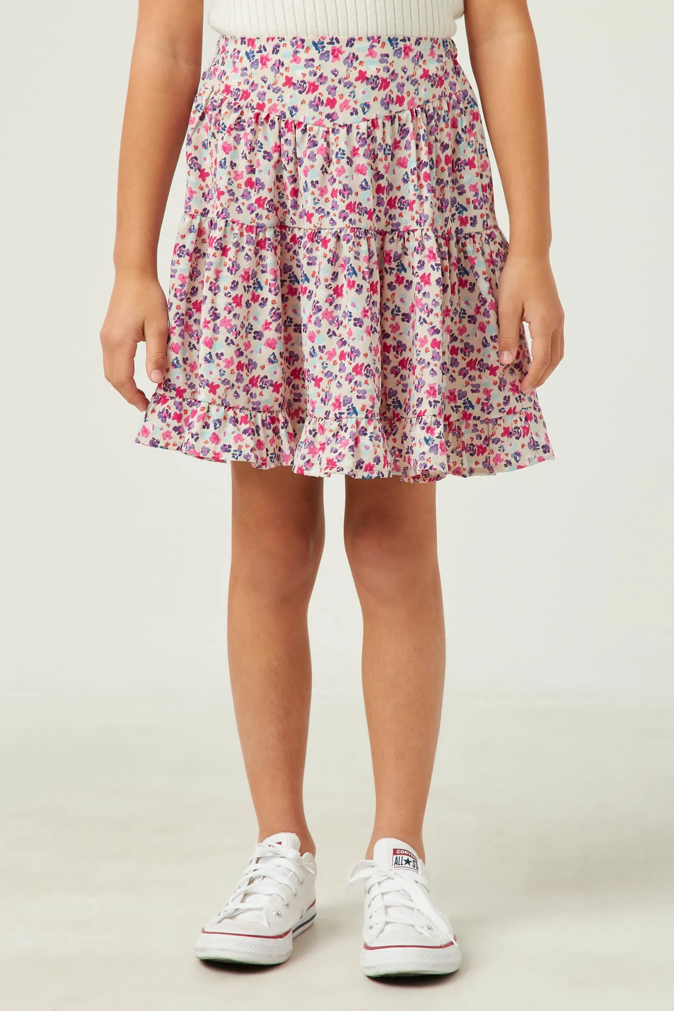 Ditsy Floral Ruffled Tiered Skirt