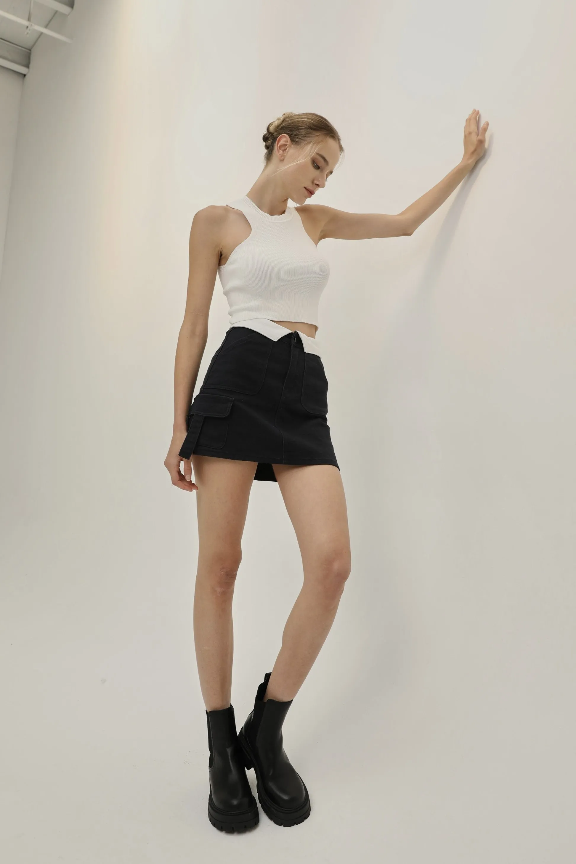 Dusk Denim Mini Skort