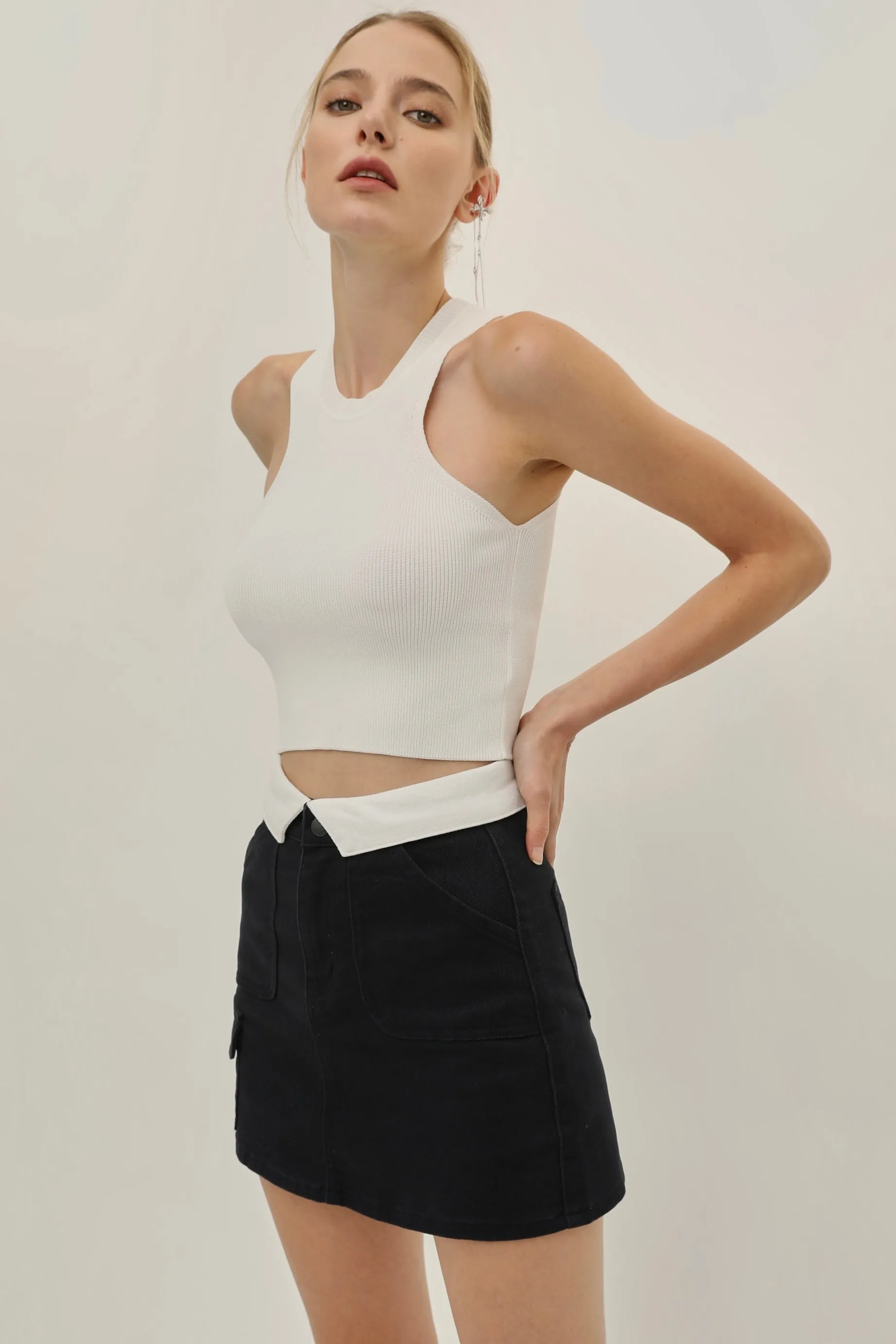Dusk Denim Mini Skort