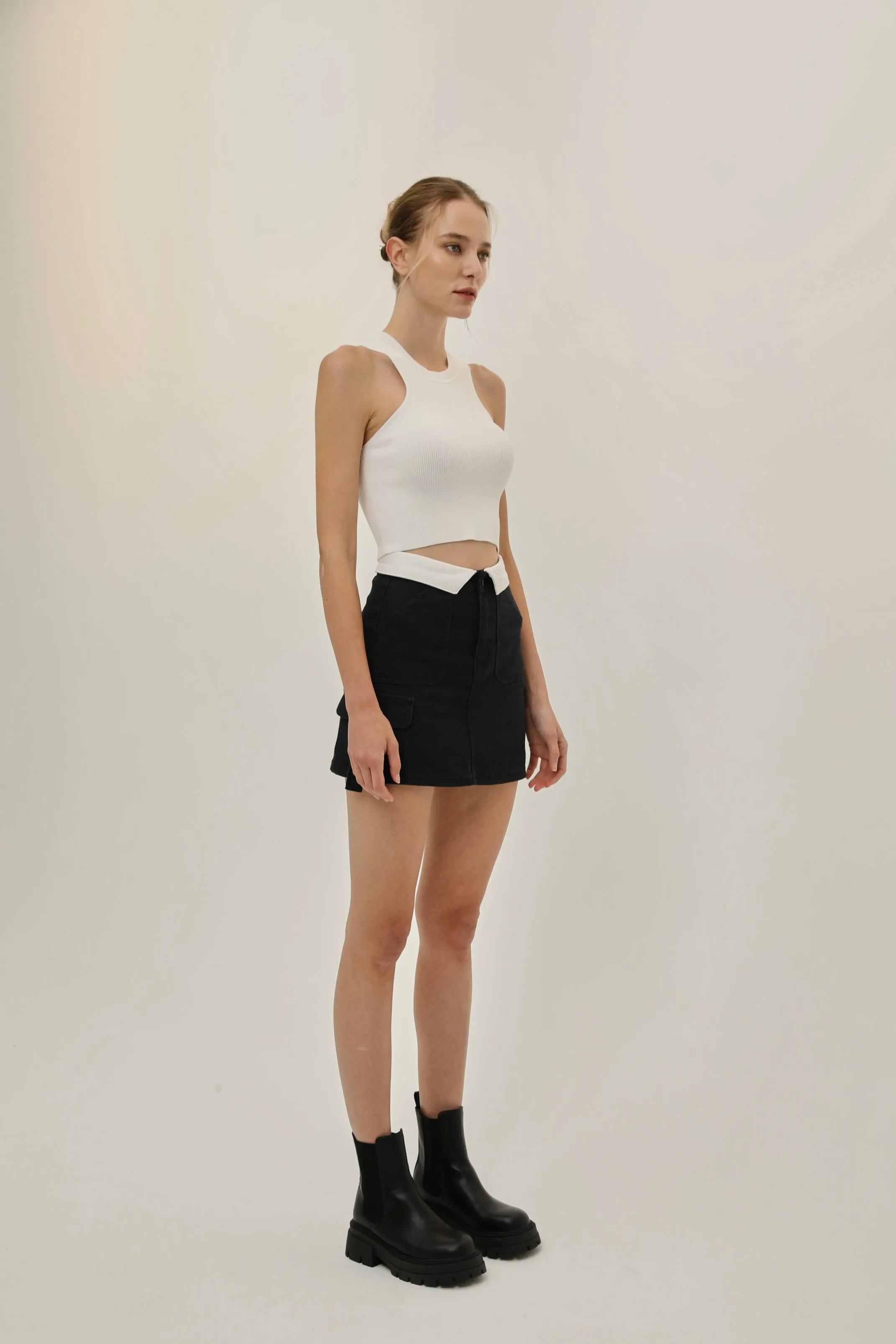Dusk Denim Mini Skort
