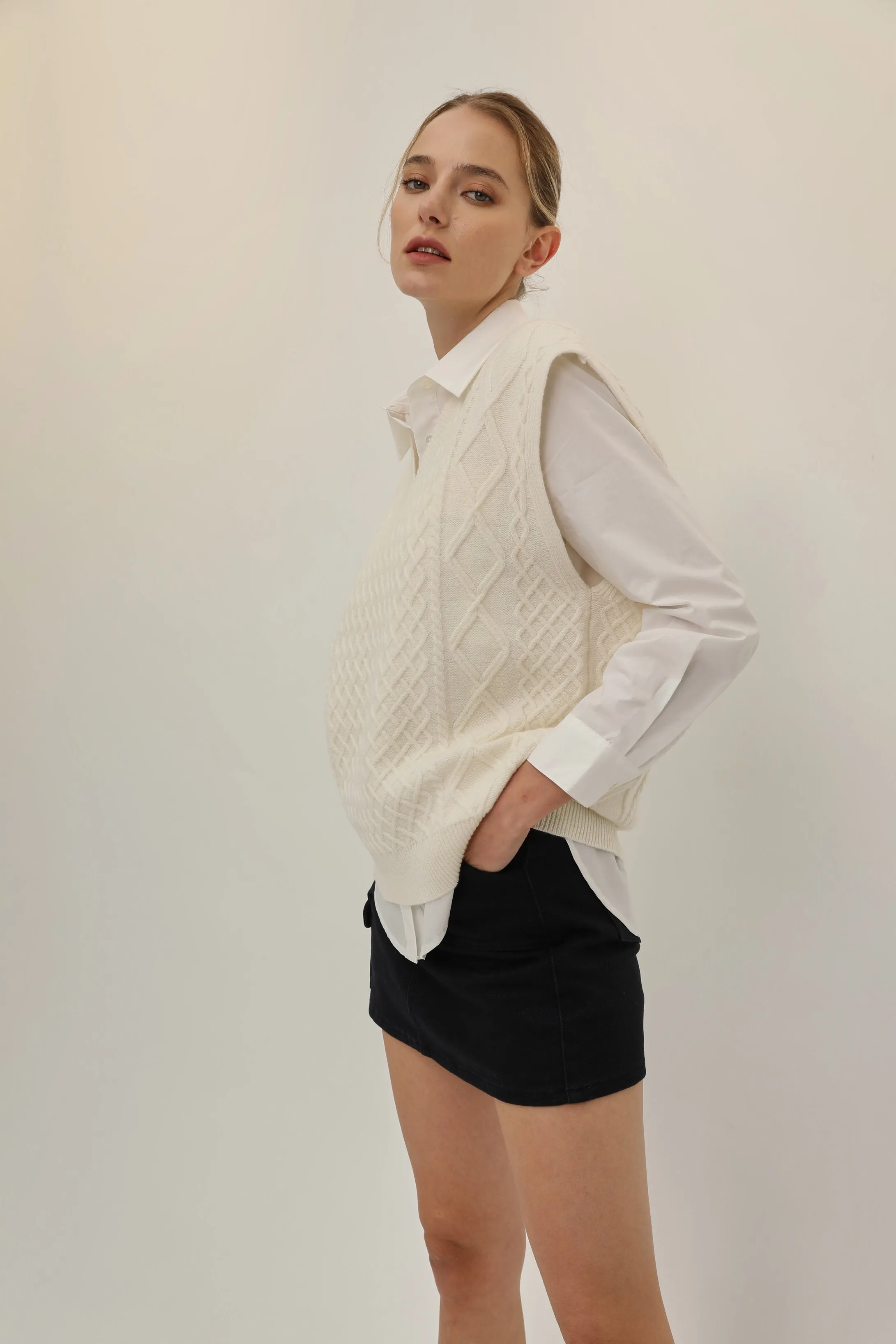Dusk Denim Mini Skort