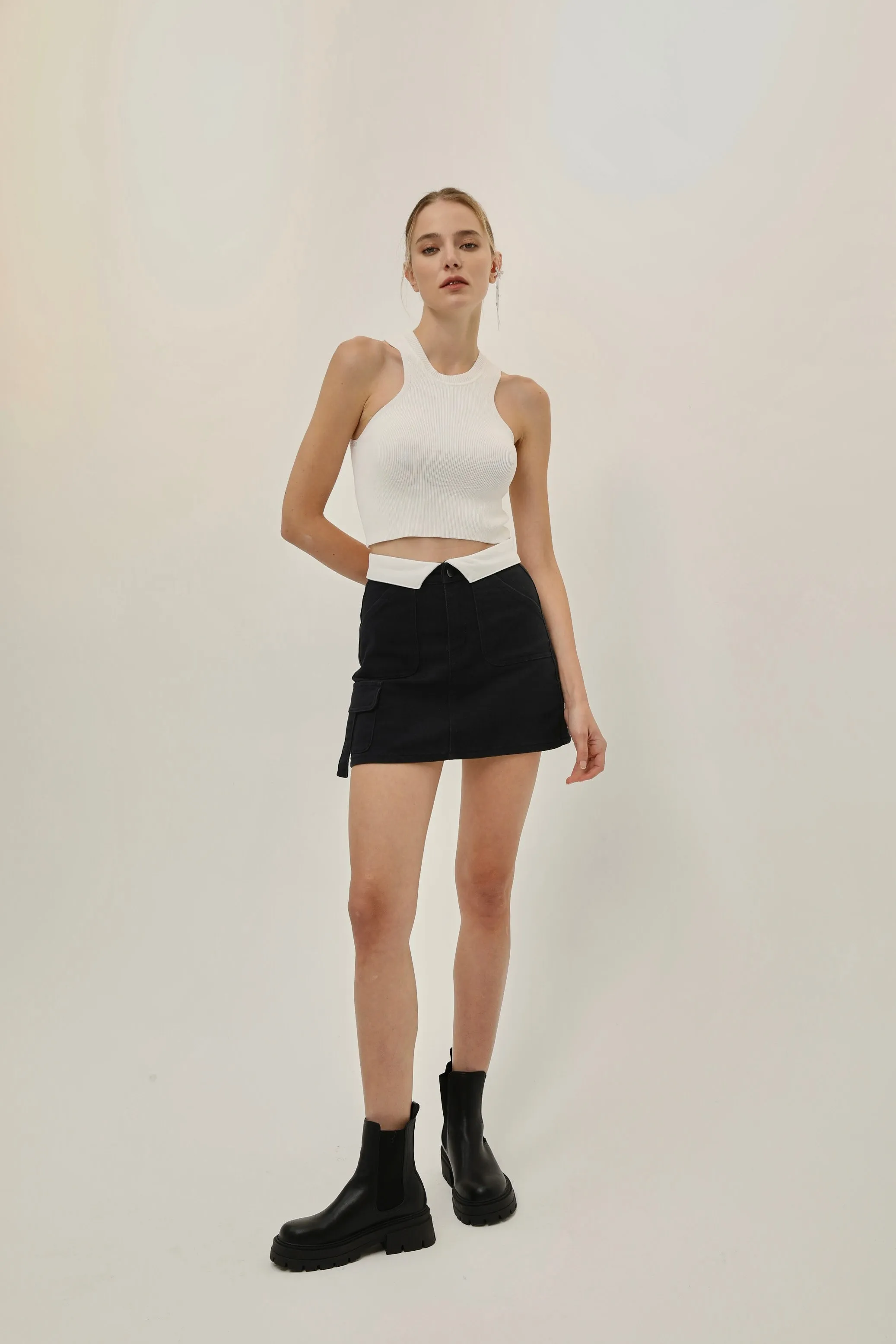 Dusk Denim Mini Skort
