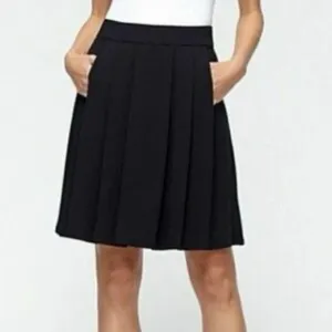 Eileen Fisher Black Pleated Skirt (Medium) Petite