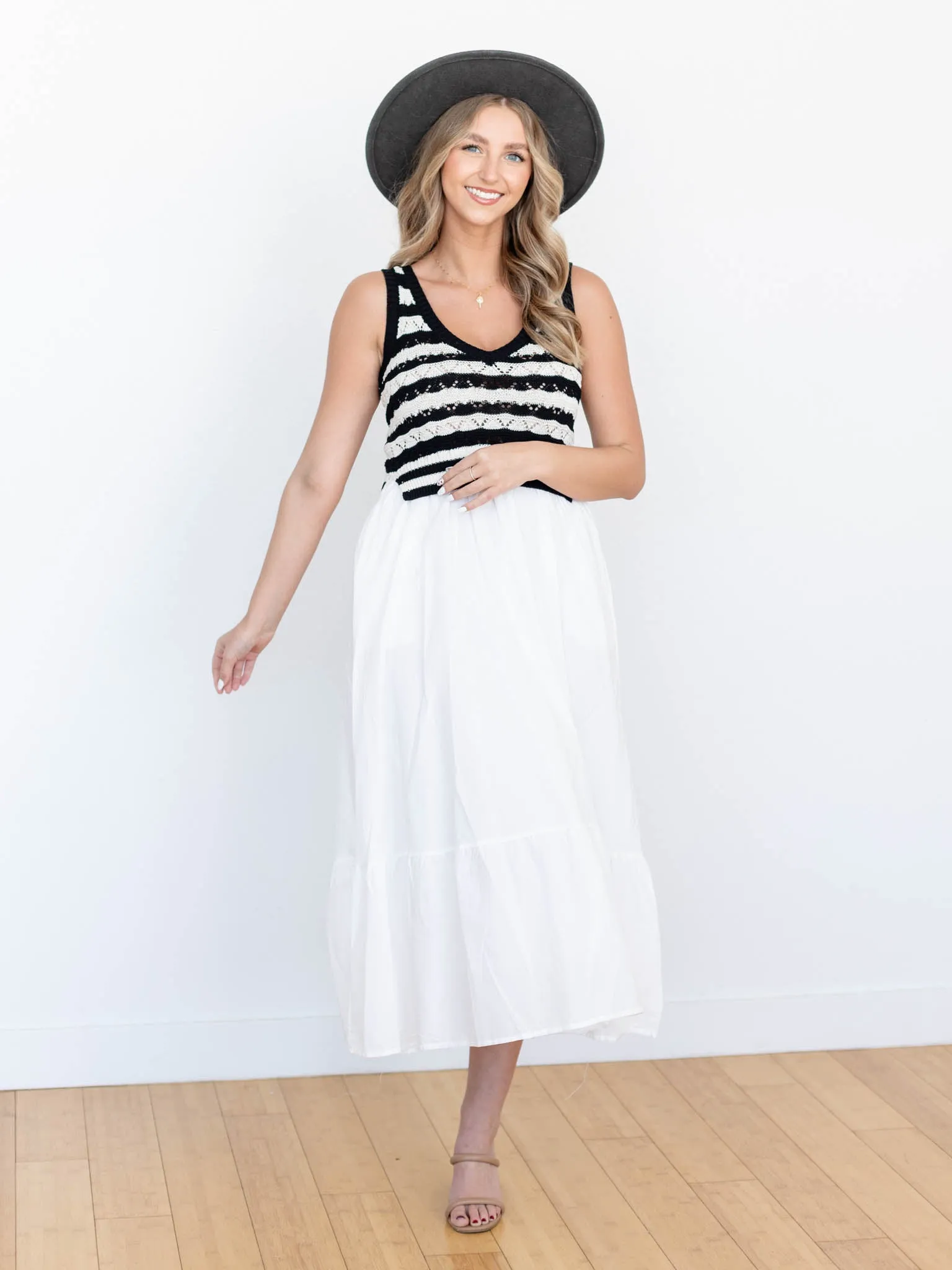 Elan Tank Combo Maxi Dress