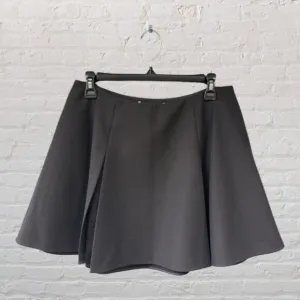 Elizabeth &amp; James Black Pleated Front Riley Mini Skirt