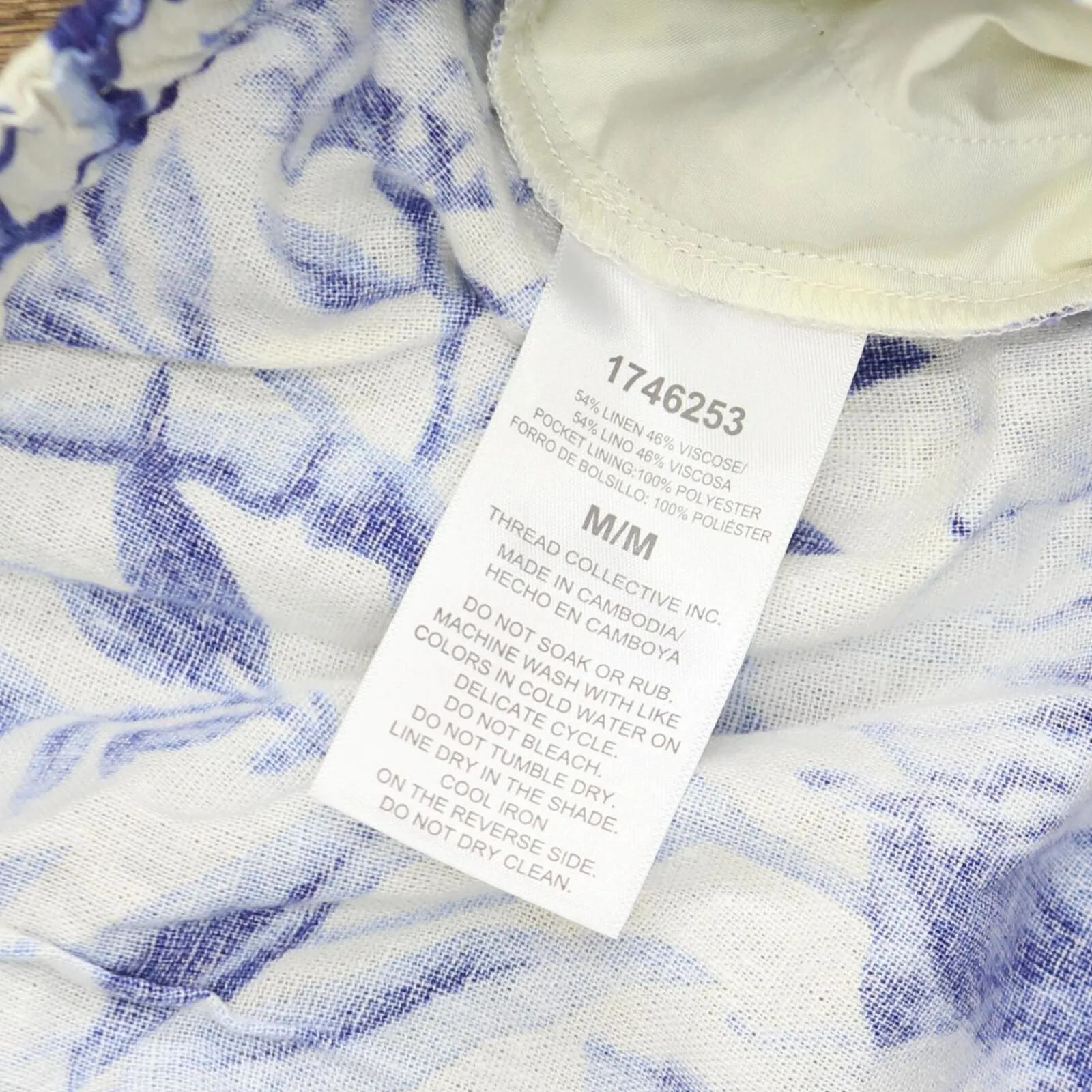 Ellen Tracy Womens Woven Linen Skort 1746253 Blue Multi M