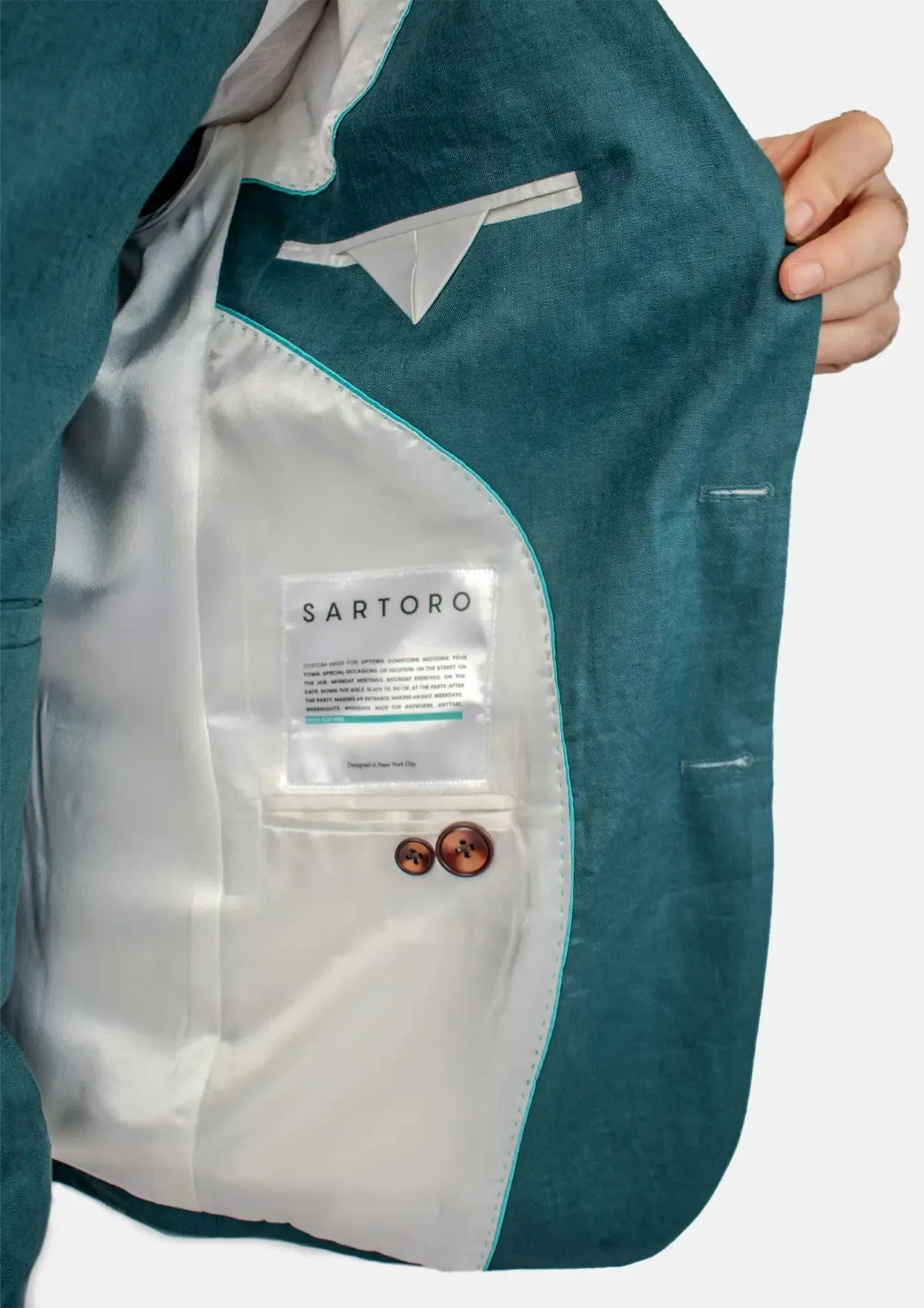 Ellis Deep Teal Linen Suit