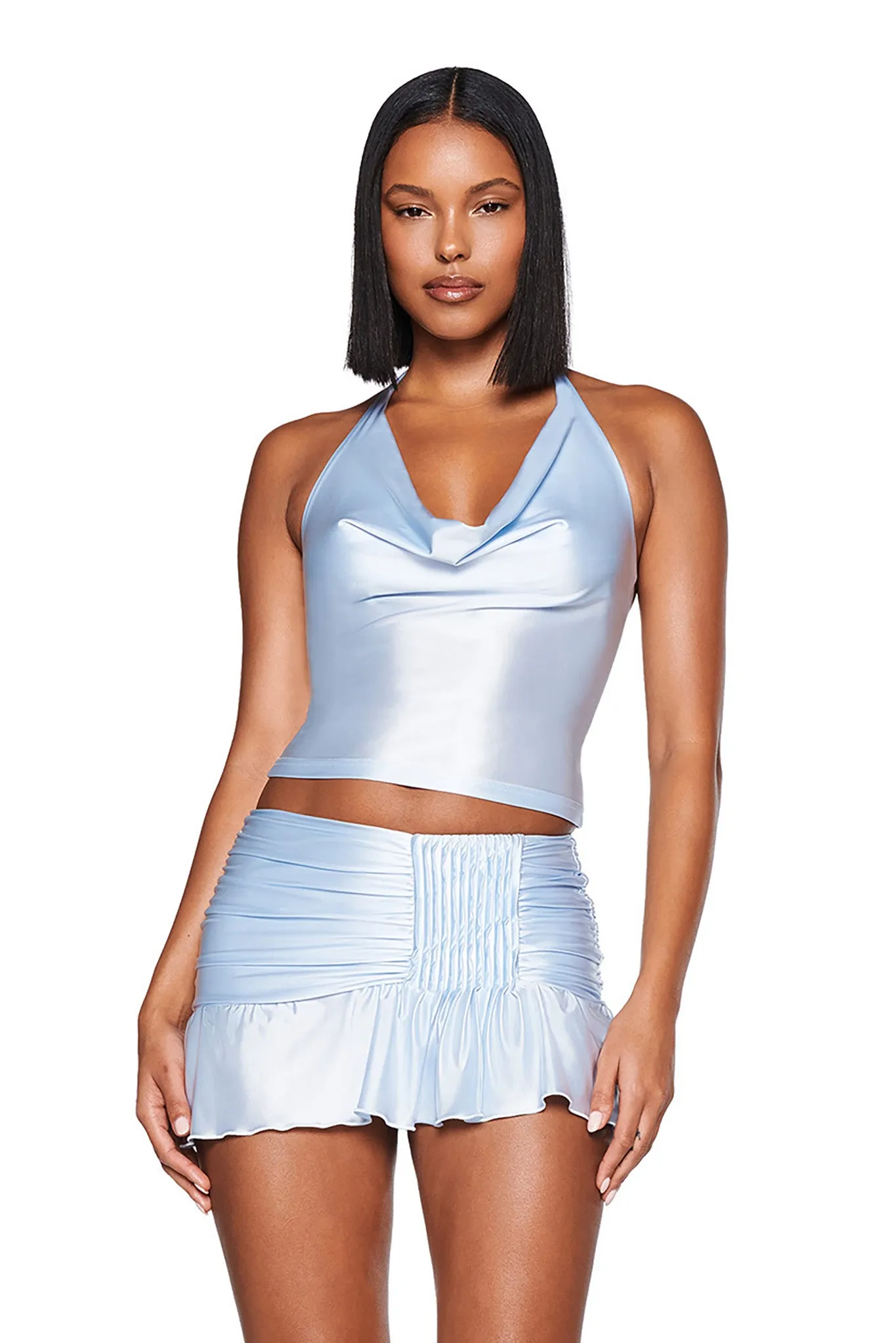 ELYSIA MINI SKIRT - BLUE : BABY BLUE