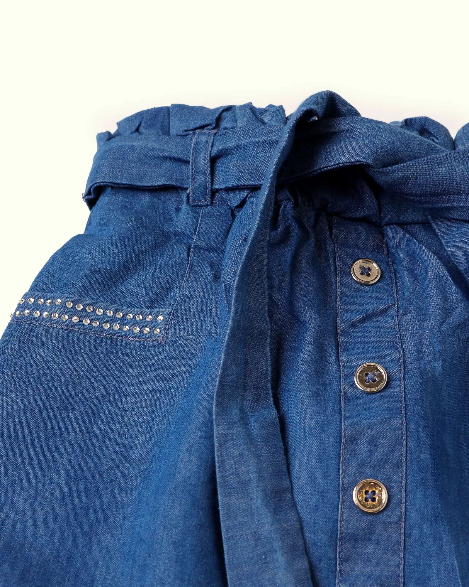Embellished Denim Skirt