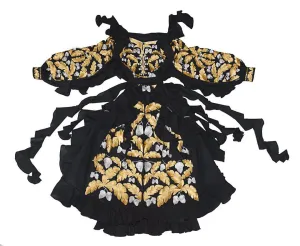 Embroidered acorn dress