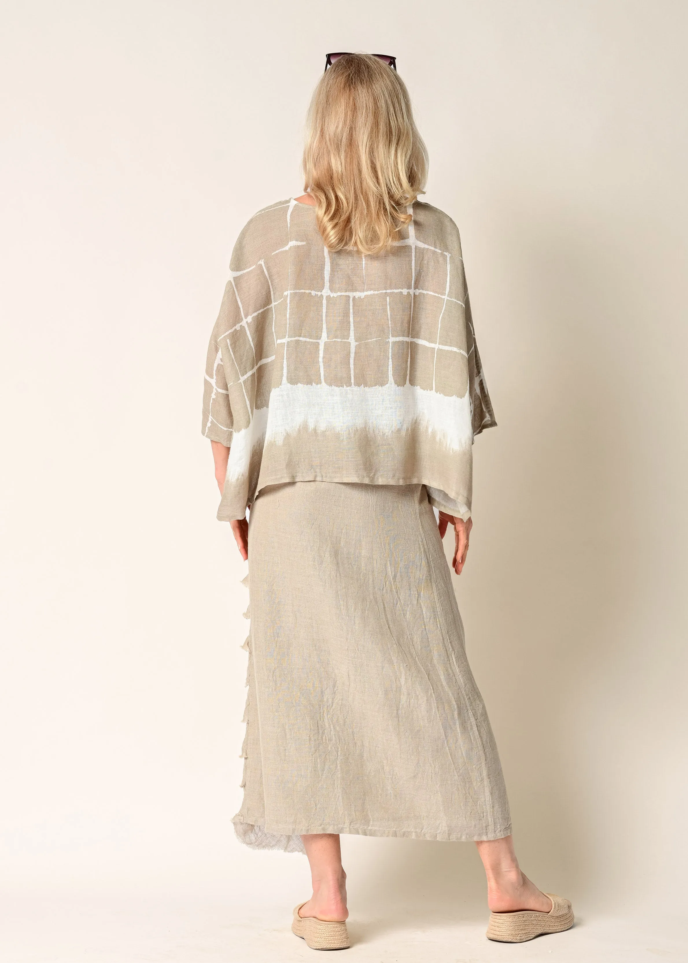 Eve Linen Skirt in Latte
