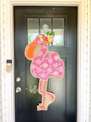 Extra Large Floral Pink Flamingo