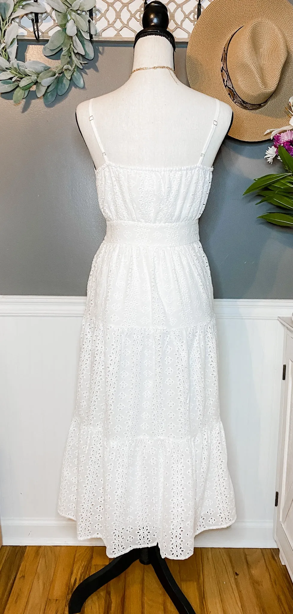 Eyelet You Know Midi Dress
