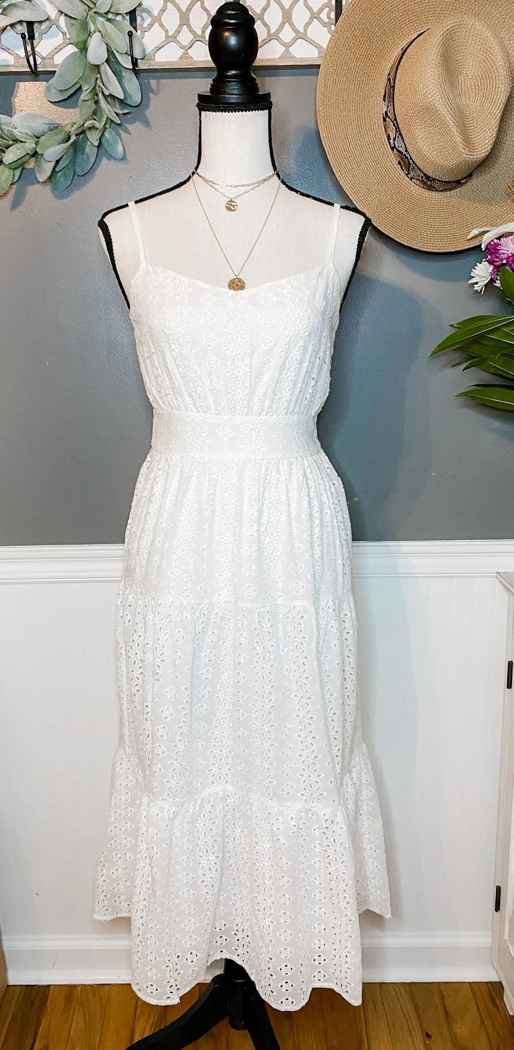 Eyelet You Know Midi Dress