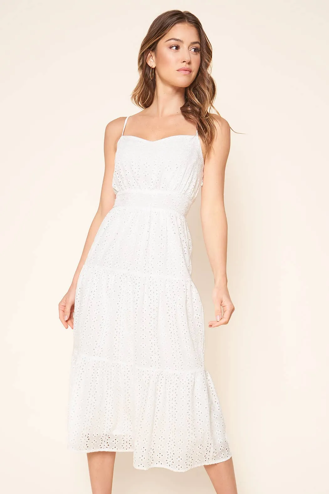 Eyelet You Know Midi Dress