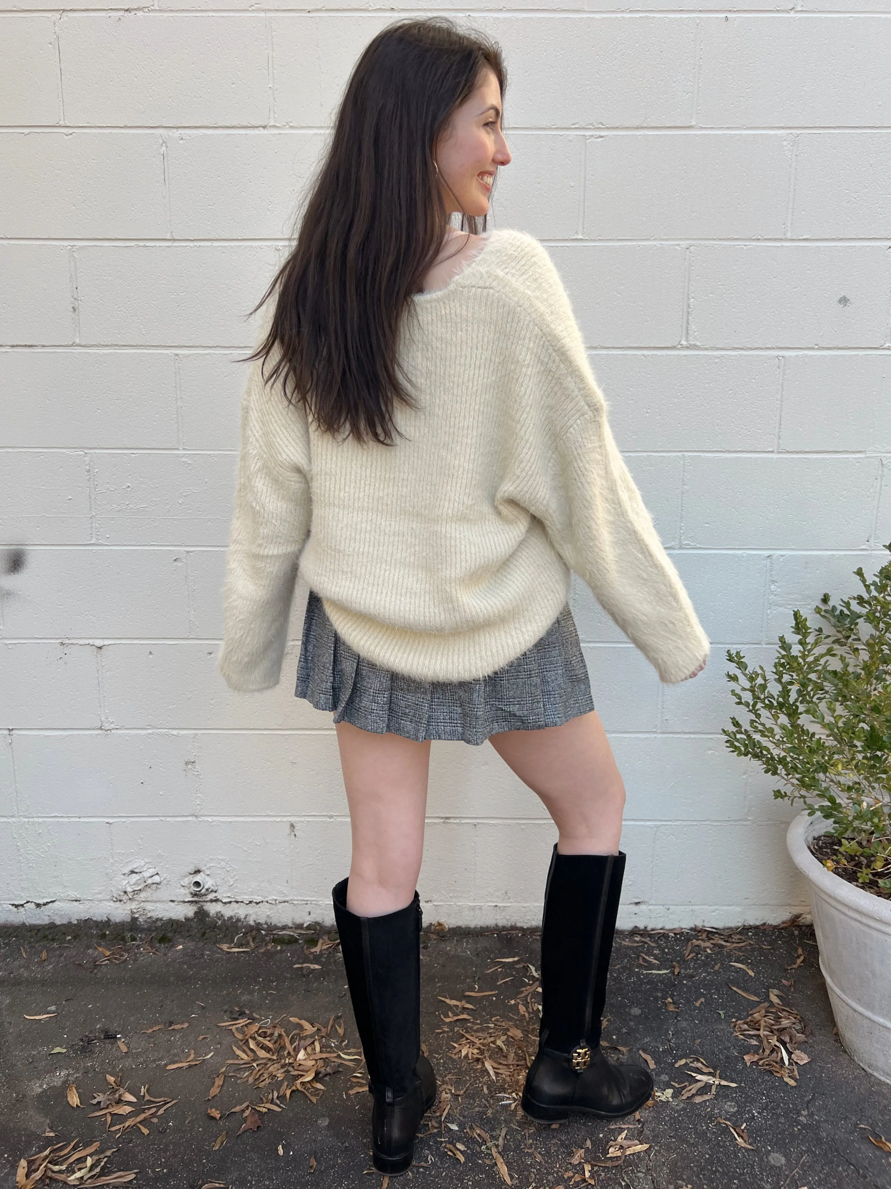 Fennel Plaid Pleated Skort