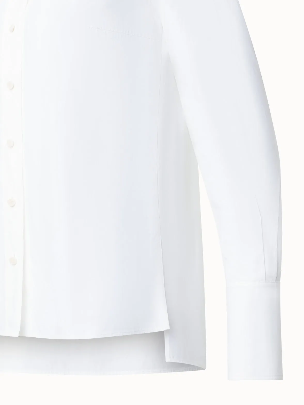 Fitted Cotton Poplin Blouse