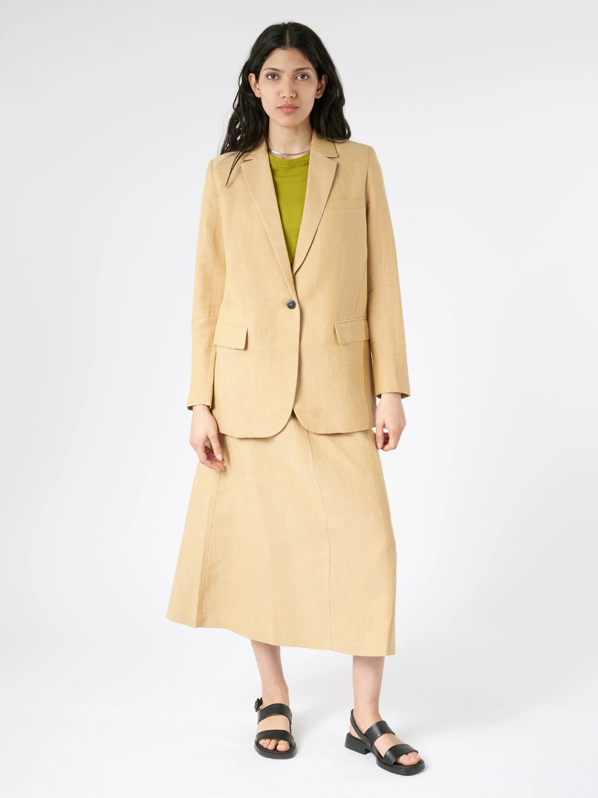 Flared Midi Skirt