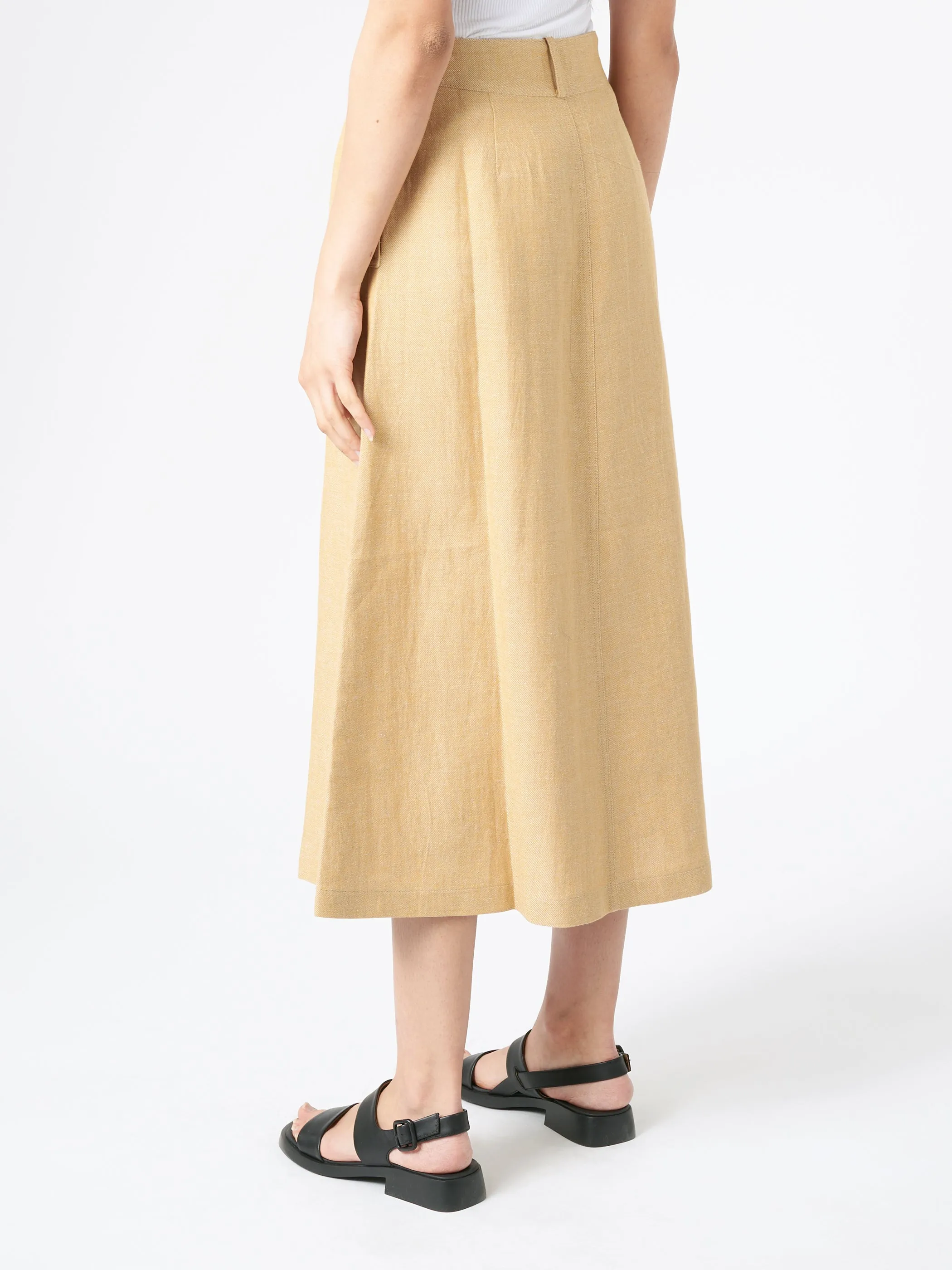 Flared Midi Skirt