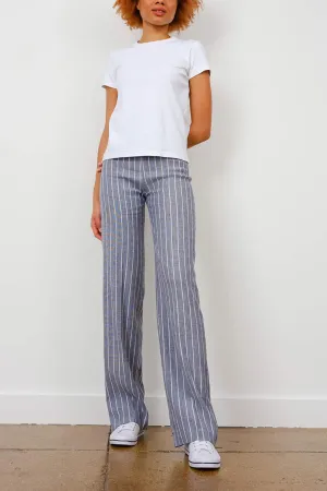 FLAVIA Linen Stripes Glimmer Indigo