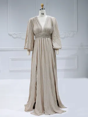 Floor Length Woman Maxi Dress Elastic Waist Boho Photo Shoot Dress YW231160