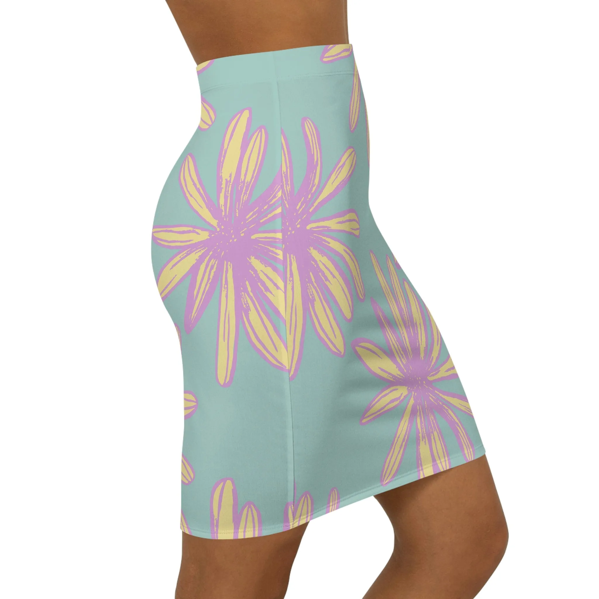 Floral Daisy Women's Mini Skirt