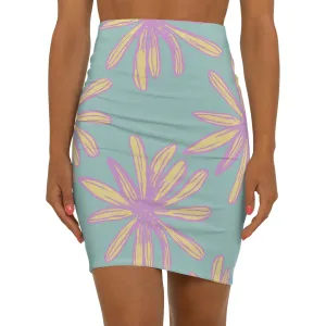 Floral Daisy Women's Mini Skirt