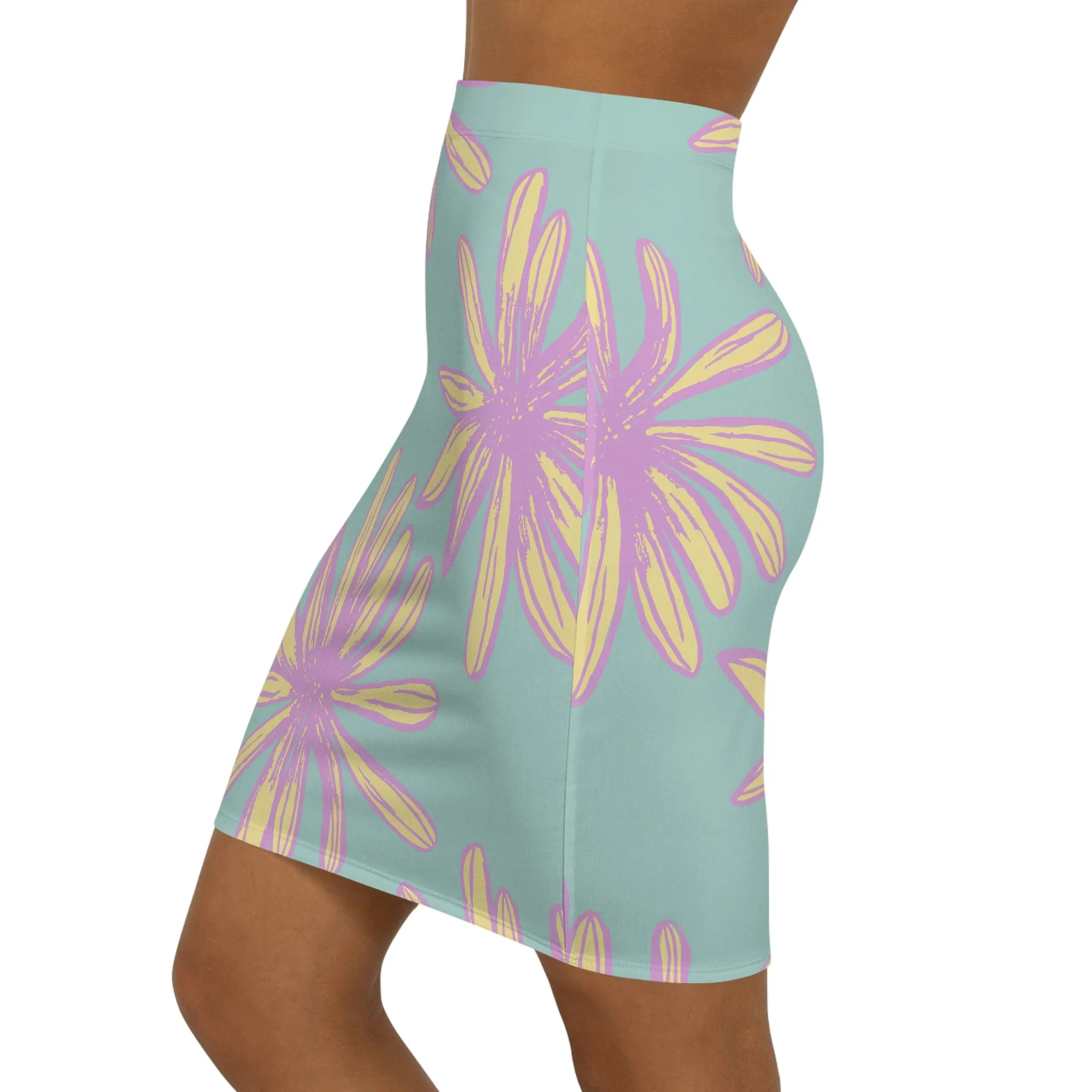 Floral Daisy Women's Mini Skirt