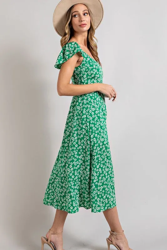 Floral Print Midi Dress