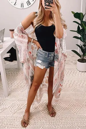 Floral Print Summer Kimono