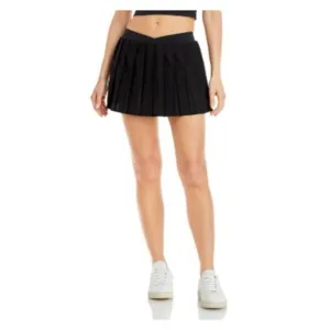 FRANKIES BIKINIS Womens Black Built-in Shorts Lining Mini Active Wear Skirt L