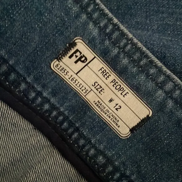 Free People Denim Mini Skirt with Buttons New 12