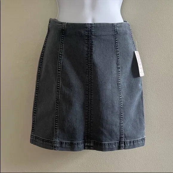 Free People Modern Femme Denim Mini Skirt in Westminster Blue NWT