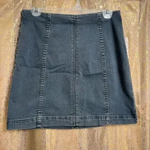 Free People Modern Femme Westminster Blue Denim Mini Skirt Size12 NWT