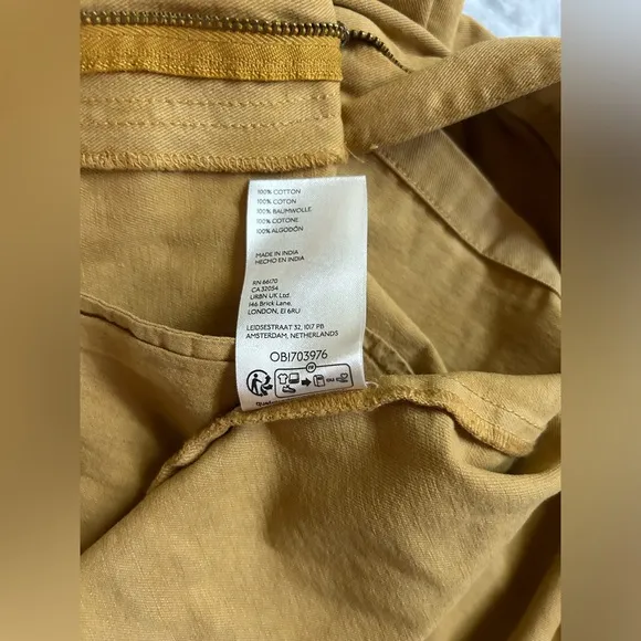 Free People Pleated Cotton Mini Skirt NWOT