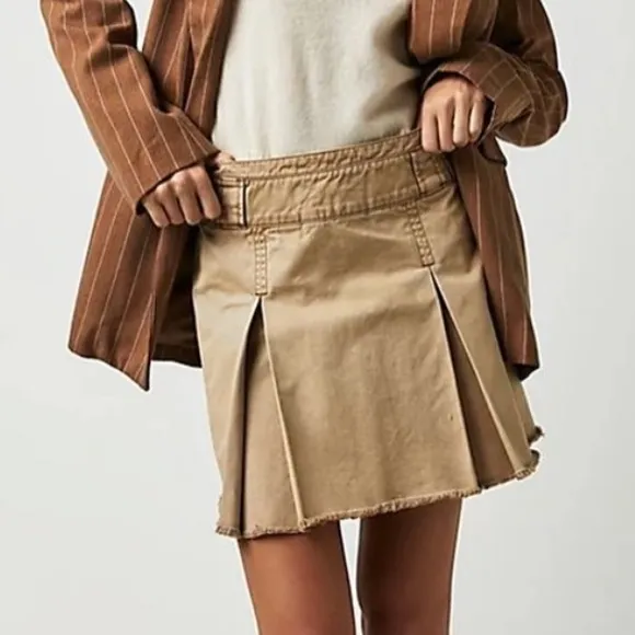 Free People Pleated Mini Skirt